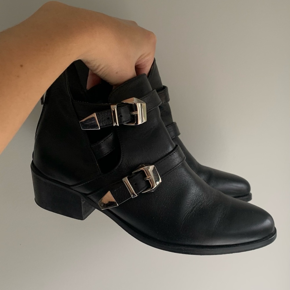 Black, leather shoes